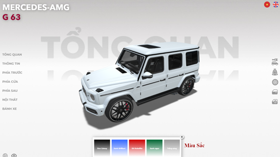 Mô hình 3D/ AR Mercedes - AMG G63 được hoàn thiện bởi VR360 